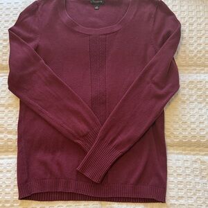 Talbots Rich Wine Crew Neck Sweater